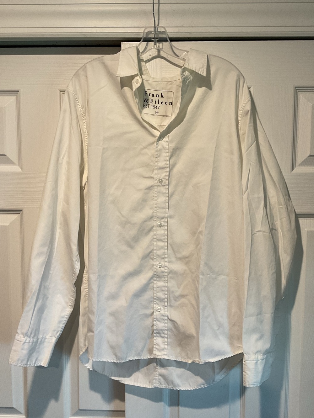Frank & Eileen Men's White Button-Up Dress Shirt Top Dots Business Party sz XXL